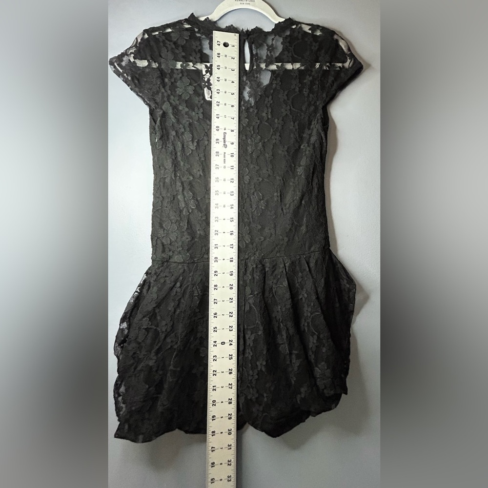 Forever 21 Romper M Black Floral Lace Coquette V Neck Sexy Whimsygoth Fairy Goth - Picture 5 of 16